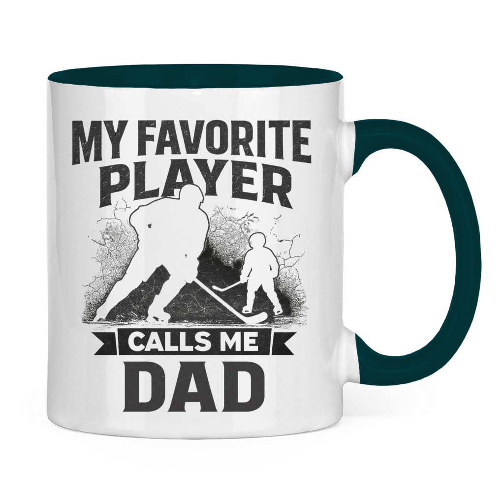 Tasse zweifarbig HOCKEYDAD FAVORITE PLAYER
