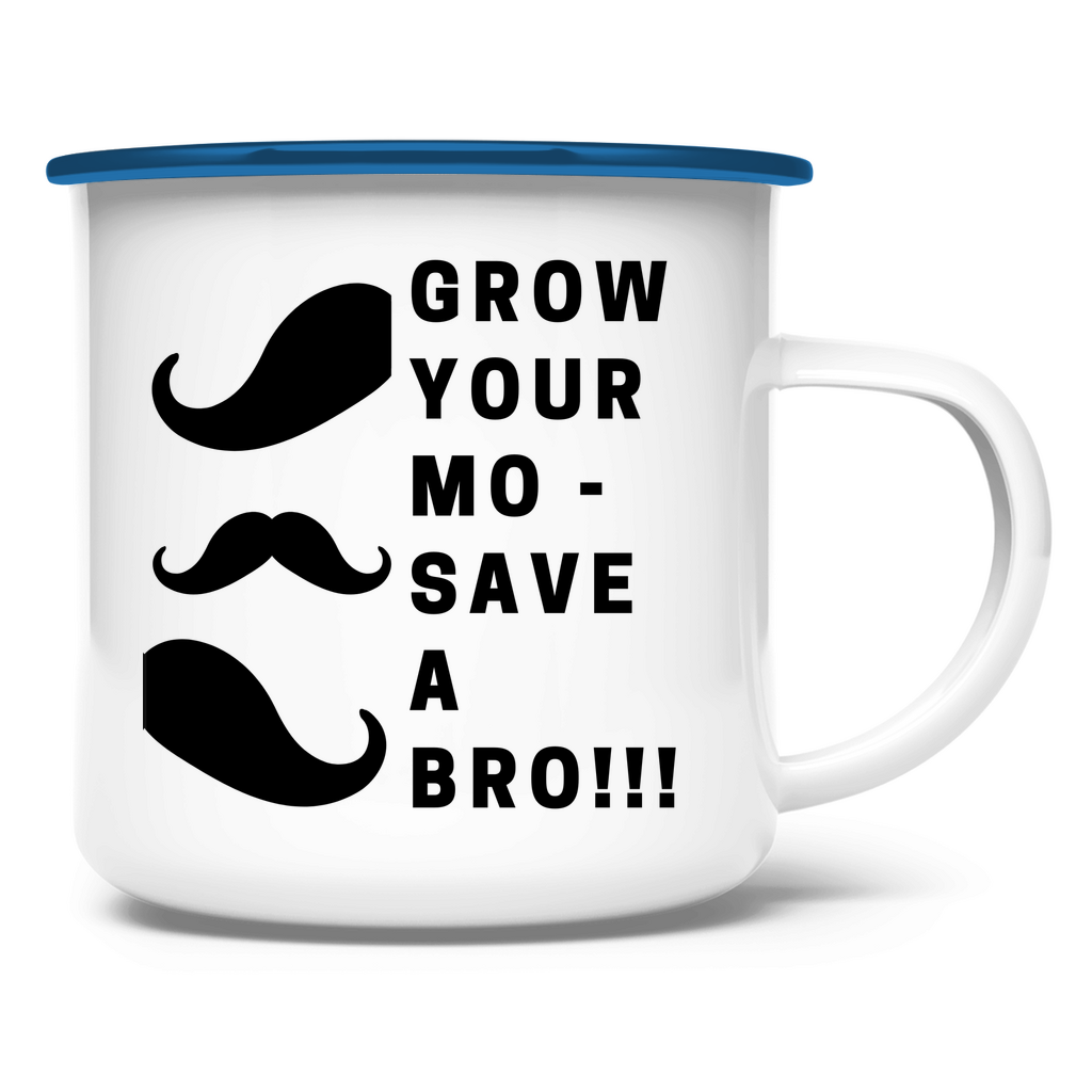 Emaille Tasse GROW YOUR MO