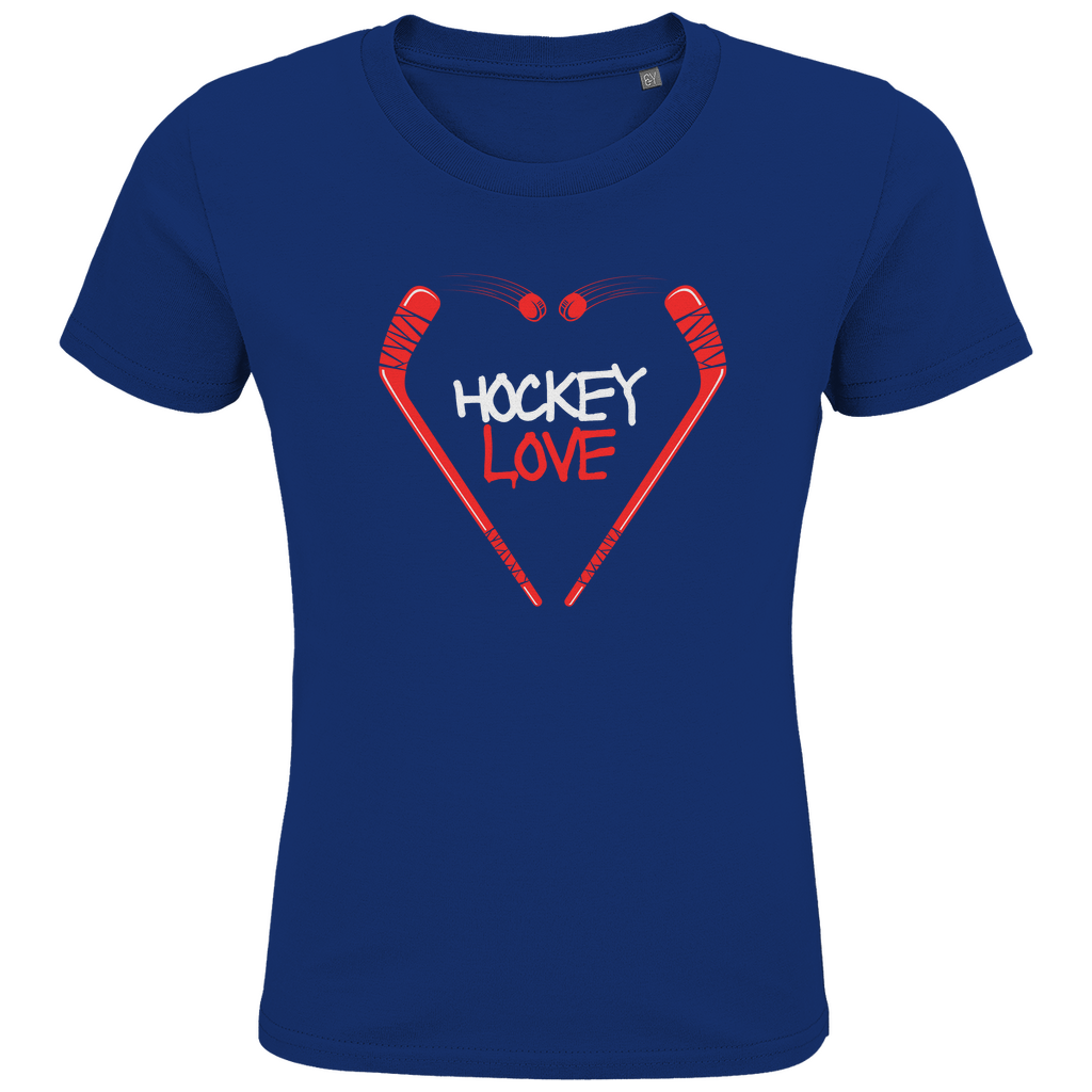 Kids T-Shirt HOCKEYLOVE STICKHEART