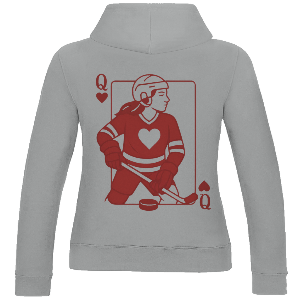 Ladies Hoodie  HOCKEY HERZKÖNIGIN (front&back)