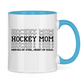 Tasse zweifarbig HOCKEYMOM NERVES & HEART