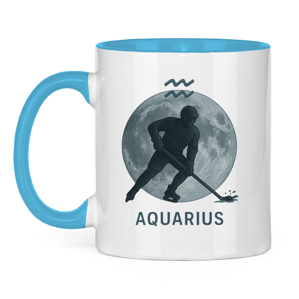 Tasse zweifarbig STERNZEICHEN AQUARIUS / WASSERMANN