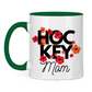 Tasse zweifarbig HOCKEY MOM FLOWERS