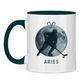 Tasse zweifarbig STERNZEICHEN ARIES / WIDDER