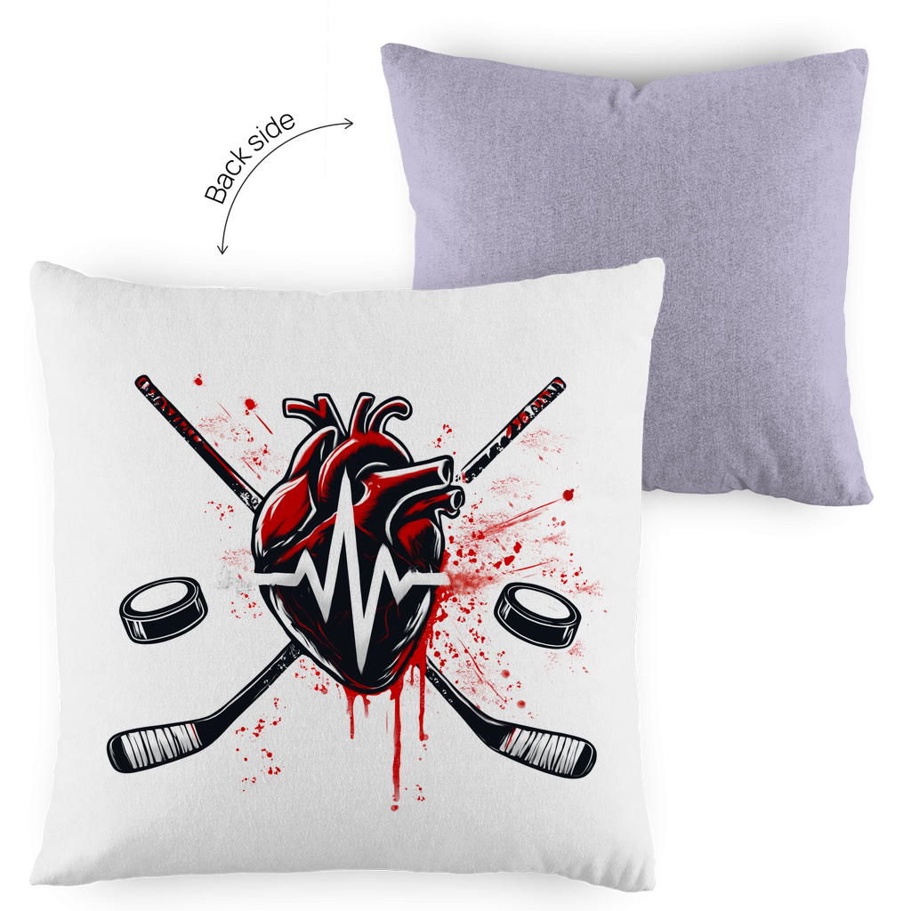 Kopfkissen zweifarbig HOCKEY HEARTBEAT