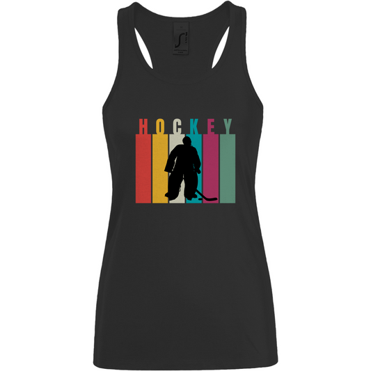 Ladies Tank Top COLOURFUL HOCKEY GOALIE