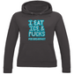 Ladies Hoodie ICE & PUCKS FOR BREAKFAST