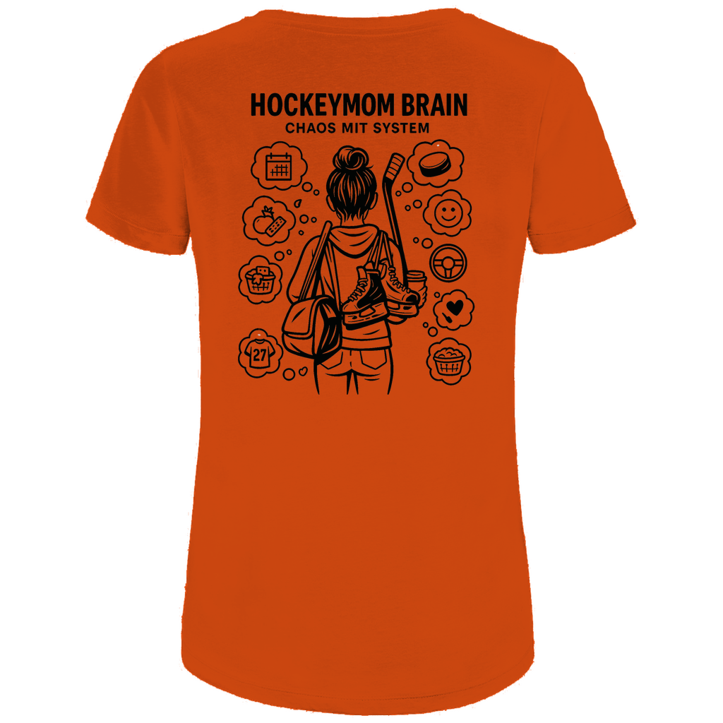Ladies T-Shirt HOCKEYMOM BRAIN (front&back)