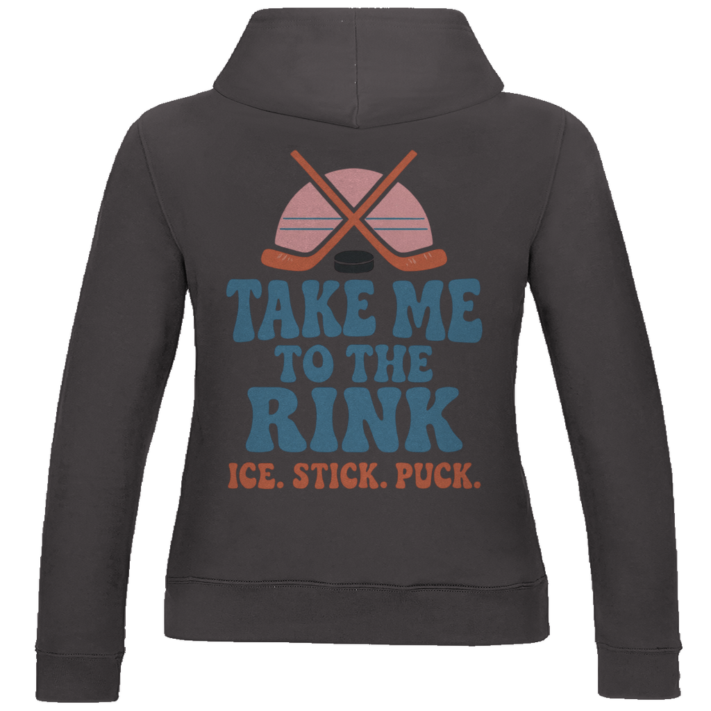 Ladies Hoodie TAKE ME TO THE RINK (back)
