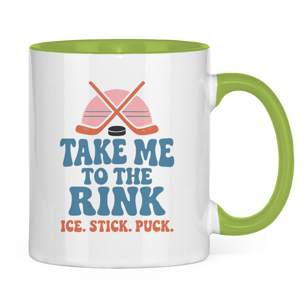 Tasse zweifarbig TAKE ME TO THE RINK