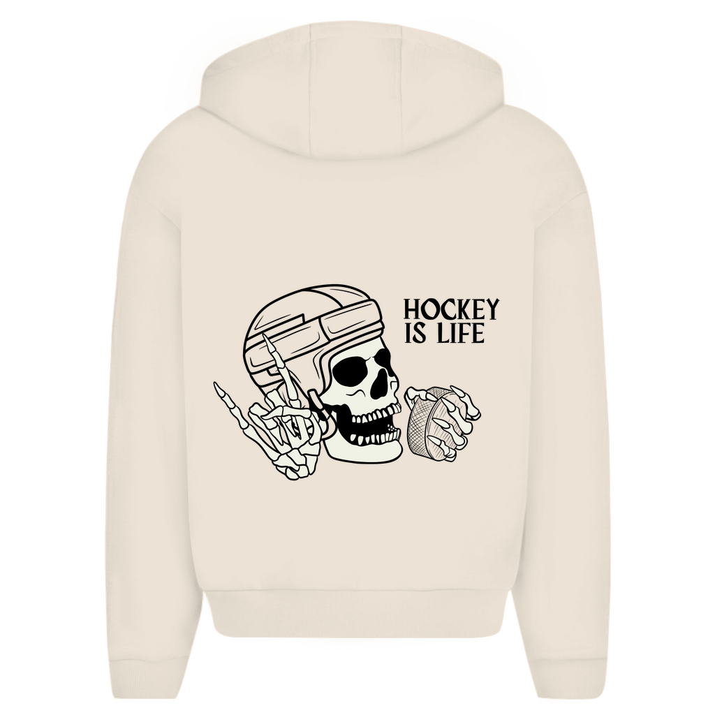 Oversize Zipper HOCKEY IS LIFE (front&back)