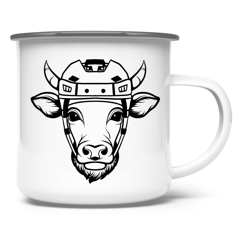 Emaille Tasse HOCKEYKUH