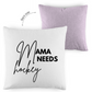 Kopfkissen zweifarbig MAMA NEEDS HOCKEY