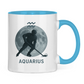 Tasse zweifarbig STERNZEICHEN AQUARIUS / WASSERMANN