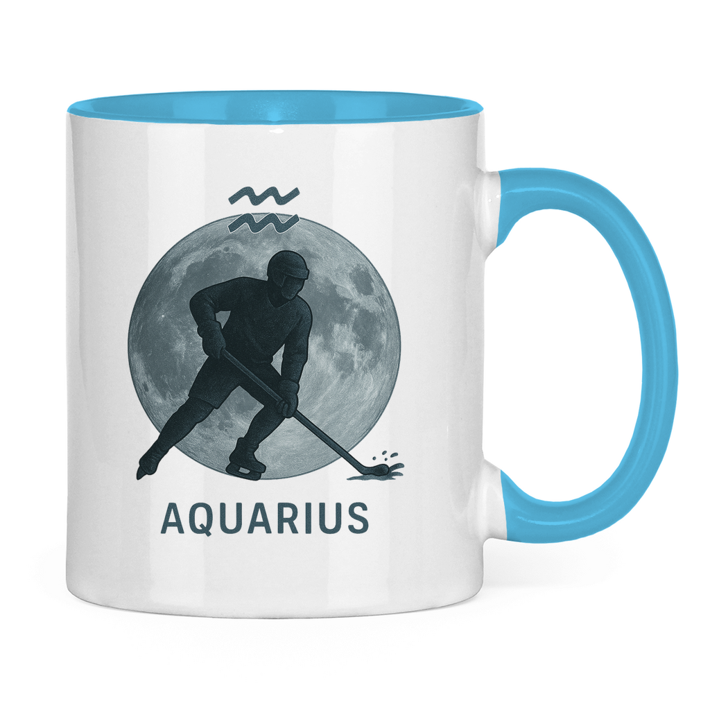 Tasse zweifarbig STERNZEICHEN AQUARIUS / WASSERMANN