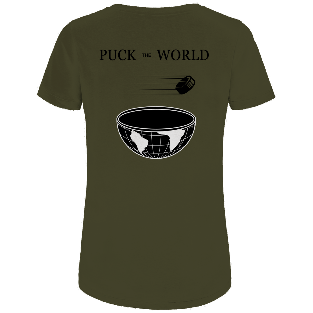 Ladies T-Shirt PUCK THE WORLD (front&back)