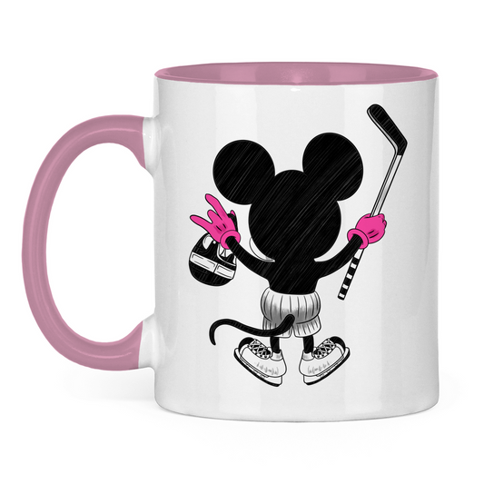 Tasse zweifarbig HOCKEYMOUSE PINK