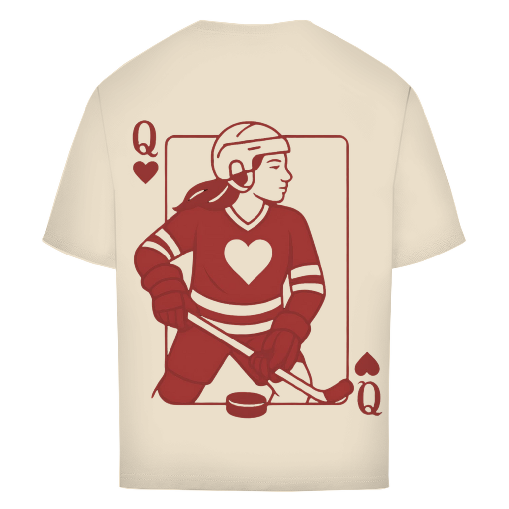 Oversize T-Shirt HOCKEY HERZKÖNIGIN (front&back)