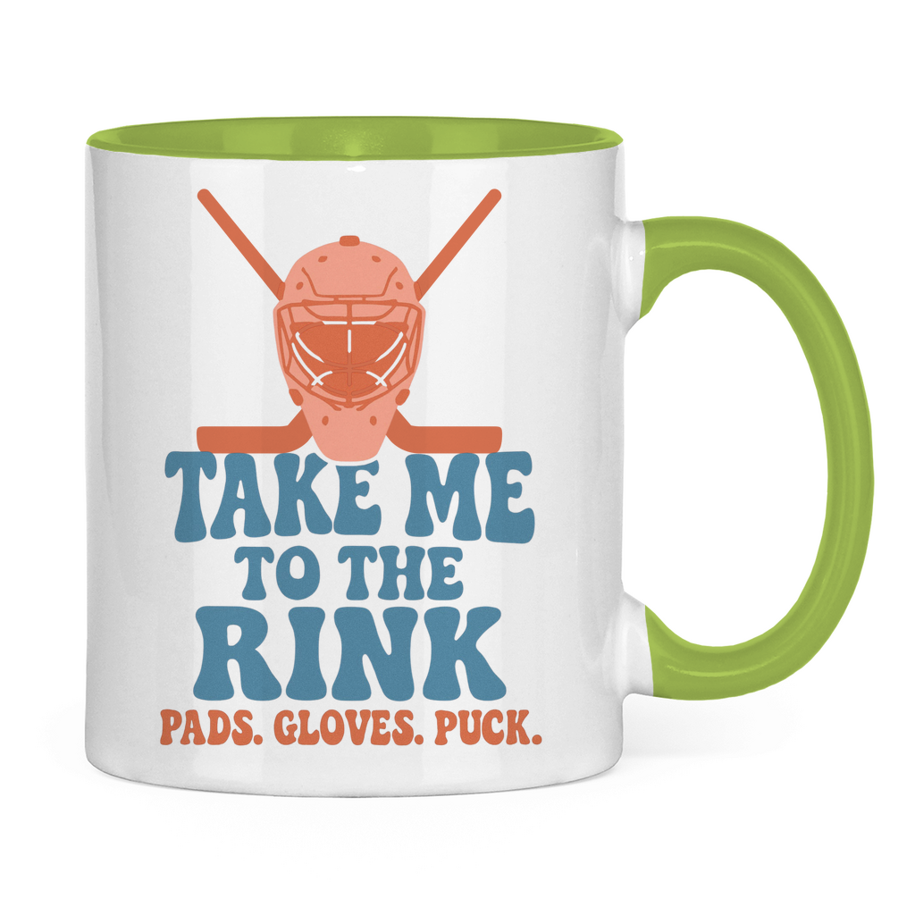 Tasse zweifarbig TAKE ME TO THE RINK GOALIE