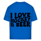 Oversize T-Shirt I LOVE HOCKEY & BEER (back)