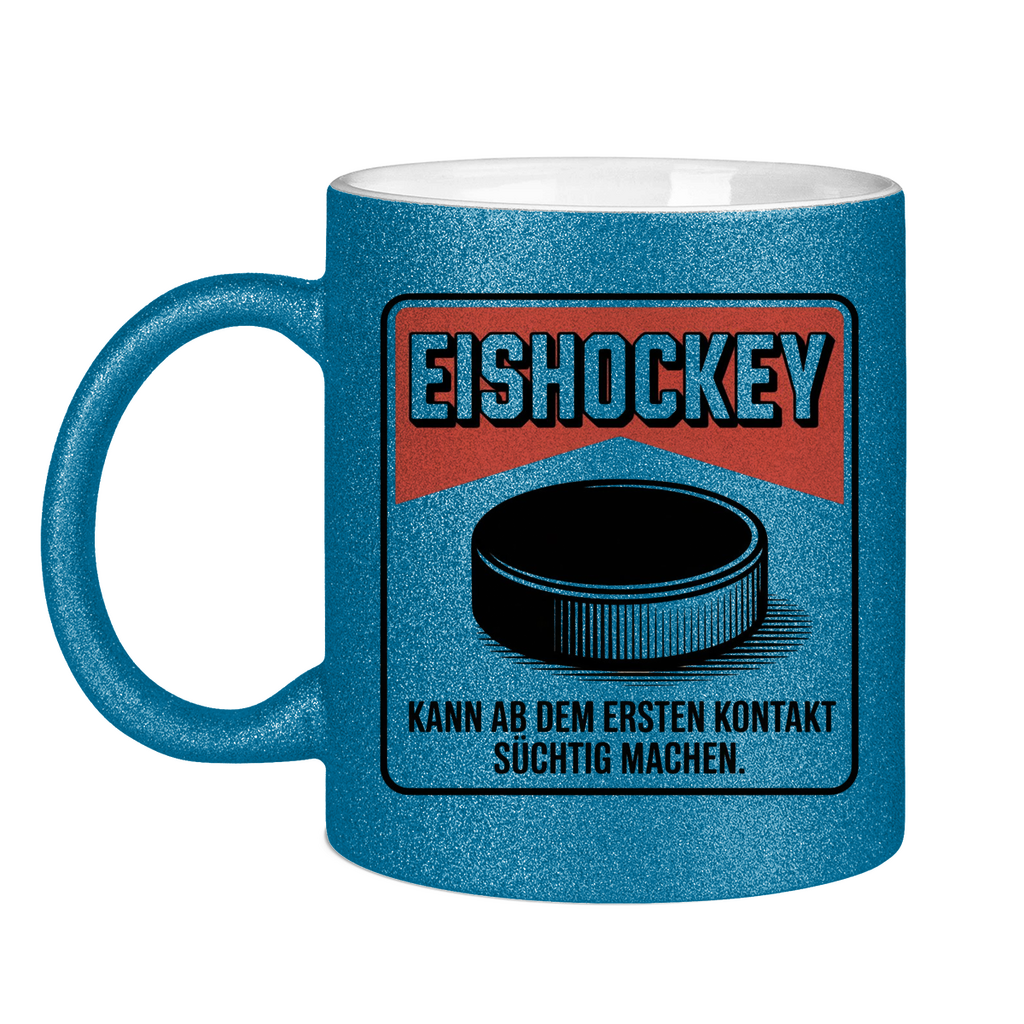 Glitzertasse  EISHOCKEY ZIGARETTENSCHACHTEL