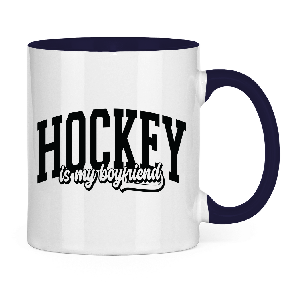 Tasse zweifarbig HOCKEY IS MY BOYFRIEND