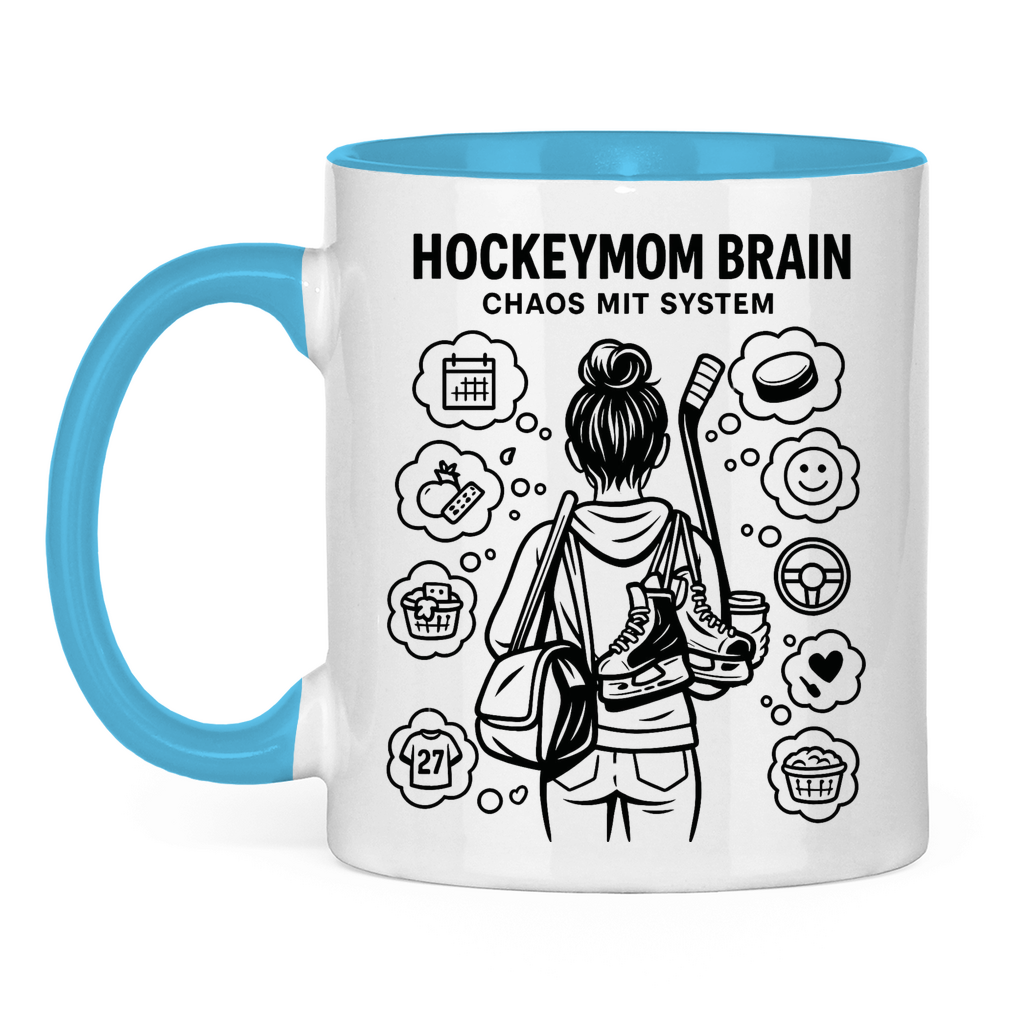 Tasse zweifarbig HOCKEYMOM BRAIN