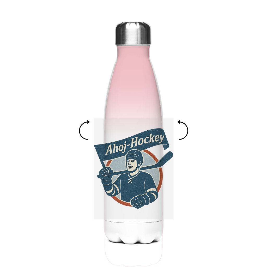 Edelstahl-Thermoflasche AHOJ-HOCKEY VINTAGE