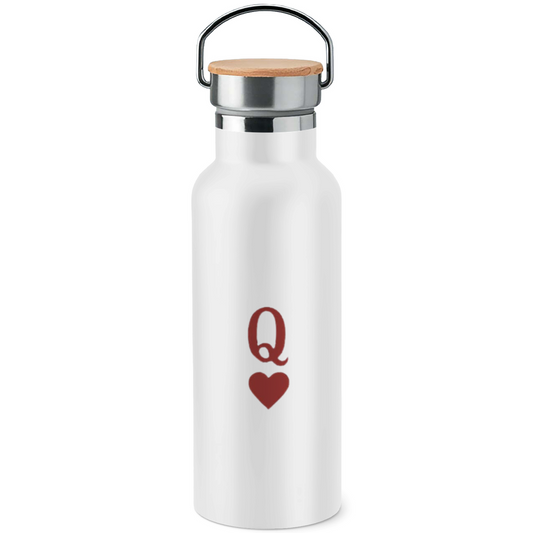 Edelstahl-Trinkflasche HOCKEY HERZKÖNIGIN