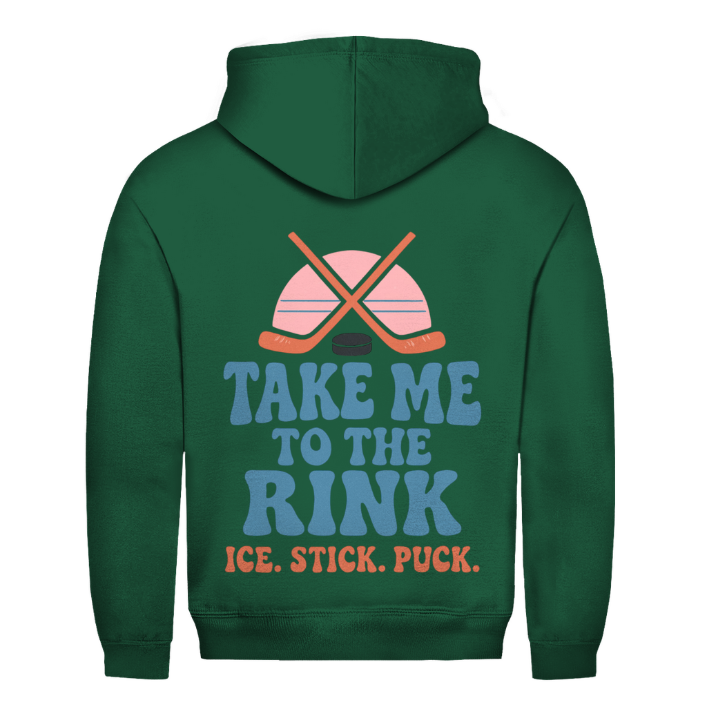 Unisex Hoodie TAKE ME TO THE RINK (back)