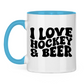 Tasse zweifarbig  I LOVE HOCKEY & BEER