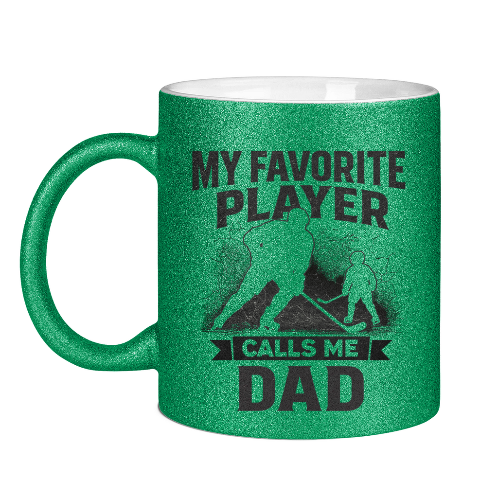 Glitzertasse HOCKEYDAD FAVORITE PLAYER