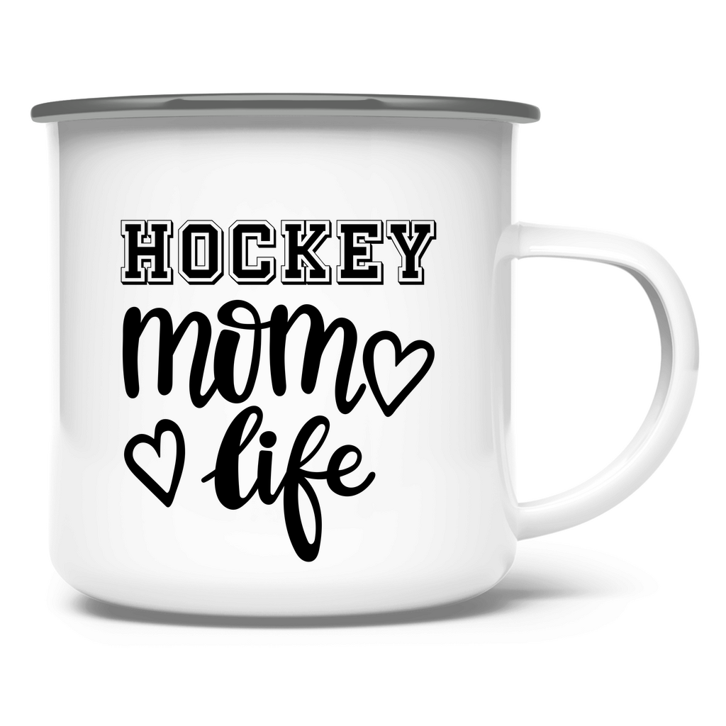 Emaille Tasse HOCKEY MOM LIFE