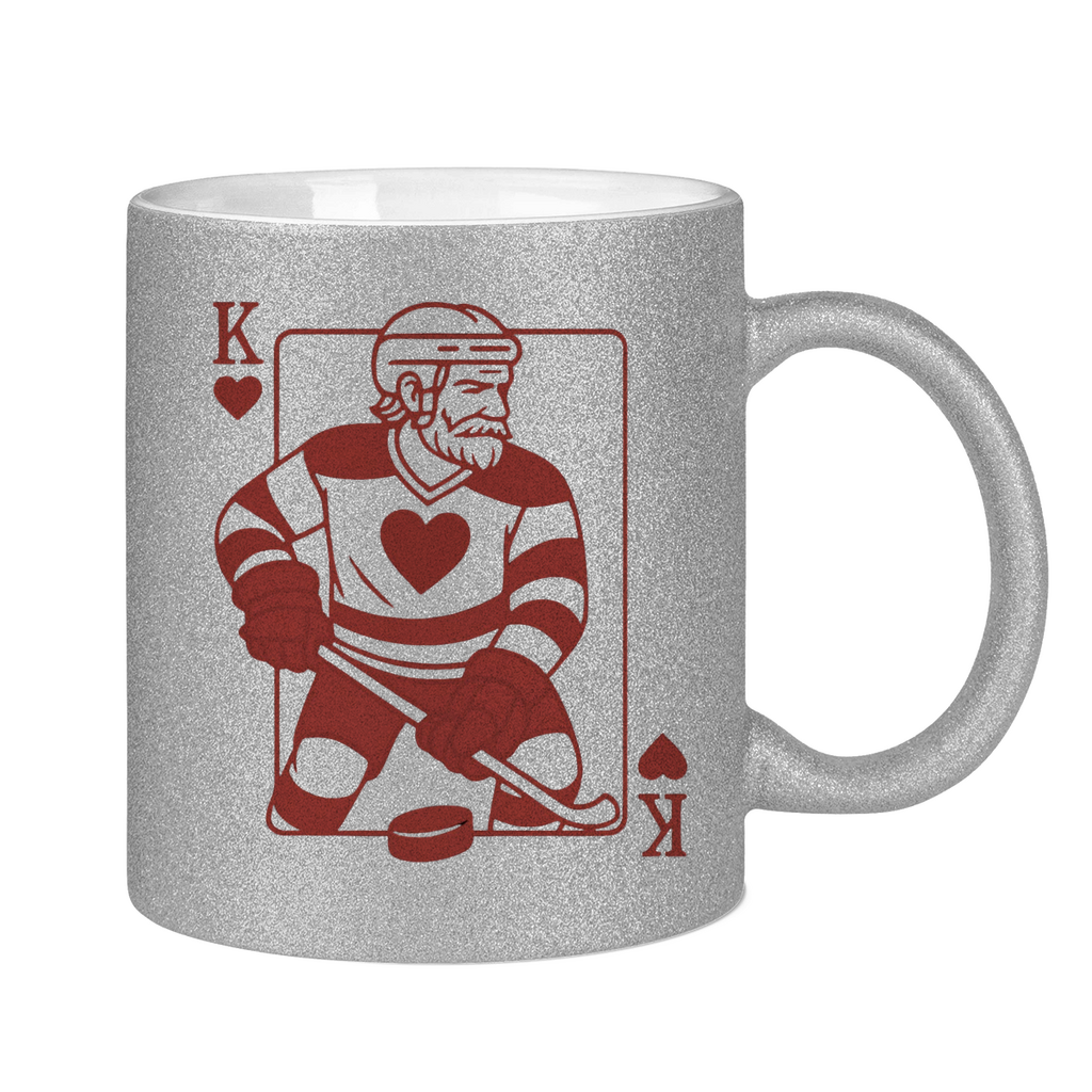 Glitzertasse HOCKEY HERZKÖNIG