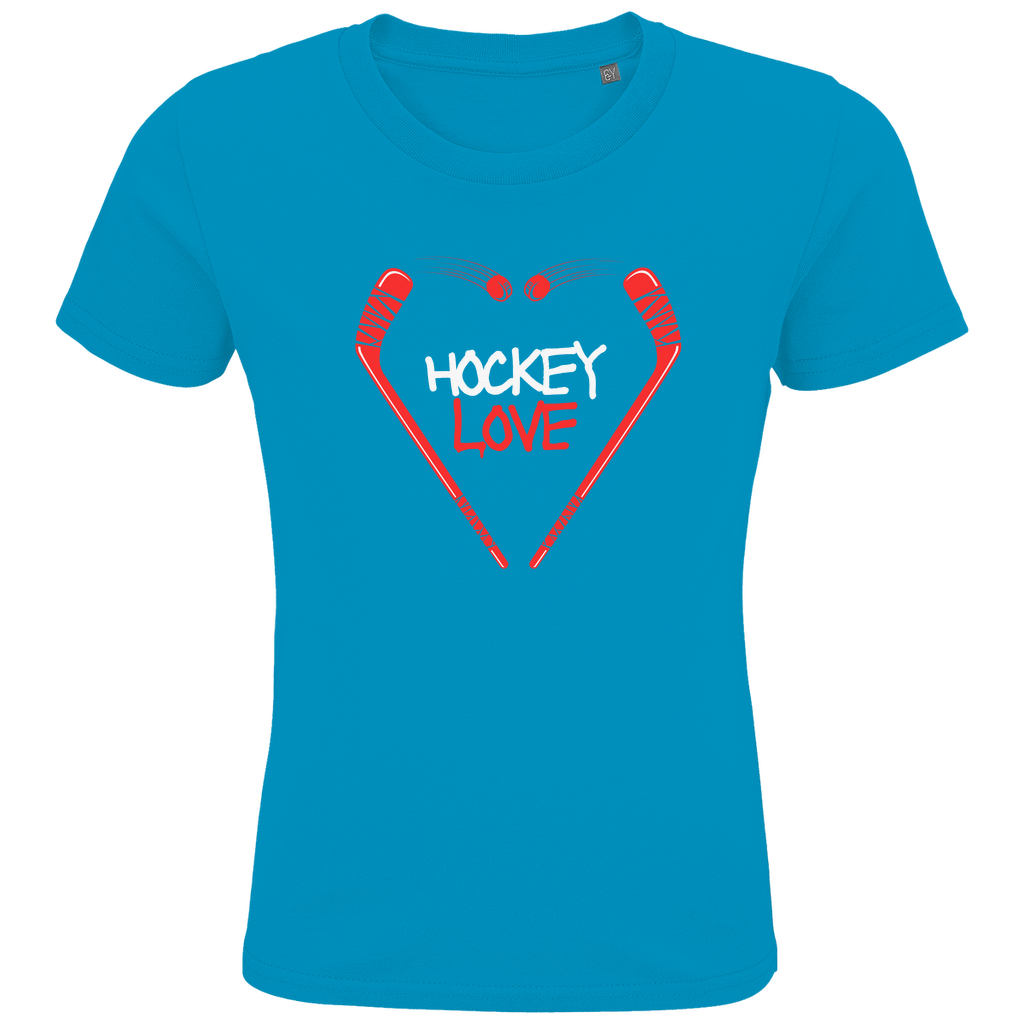 Kids T-Shirt HOCKEYLOVE STICKHEART