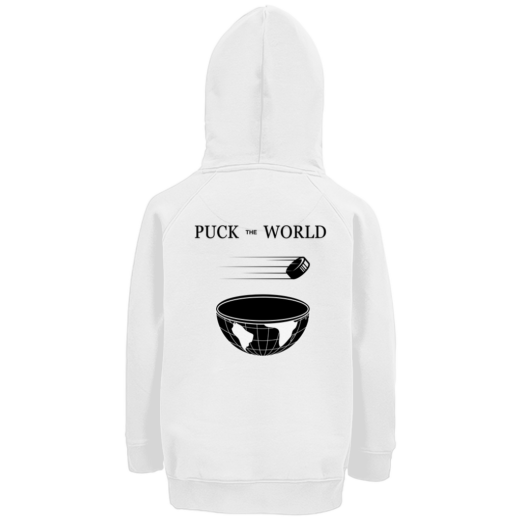 Kinder Hoodie PUCK THE WORLD (front&back)