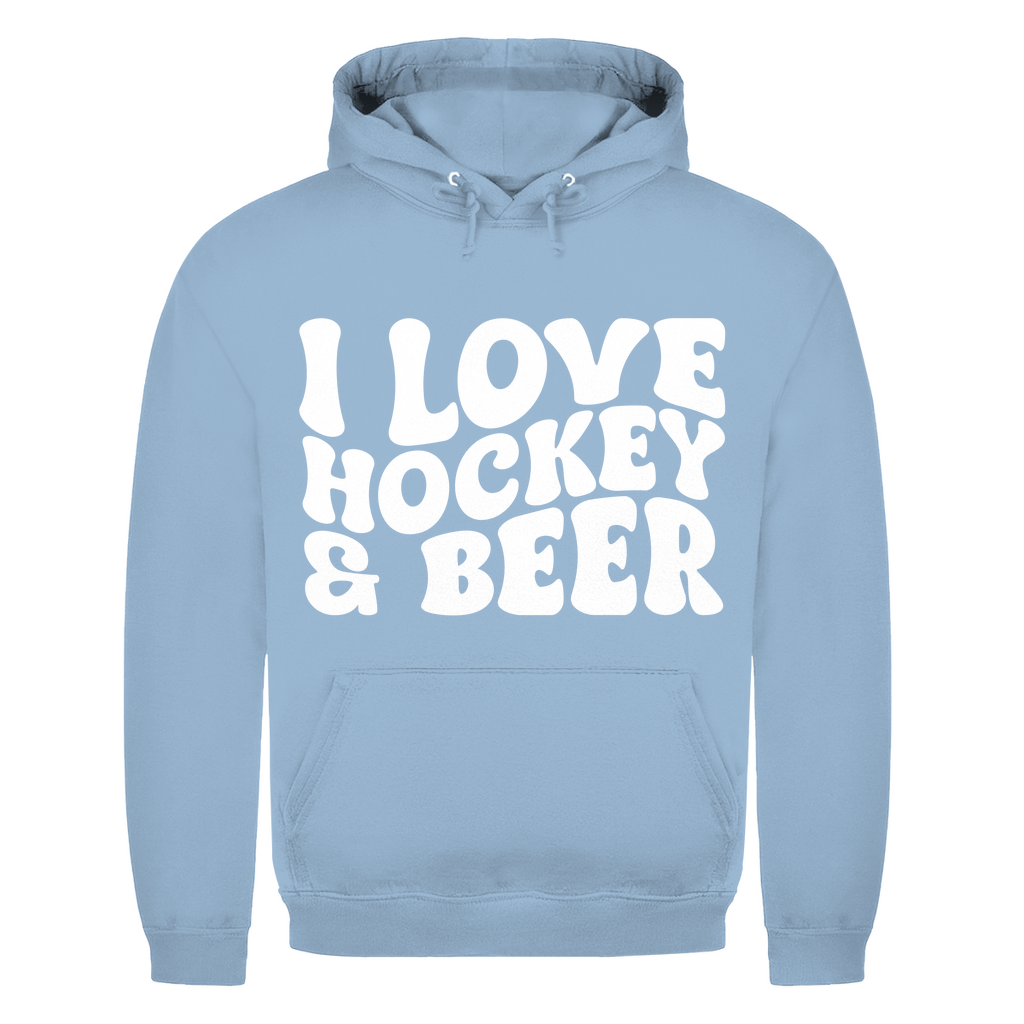 Unisex Hoodie I LOVE HOCKEY & BEER