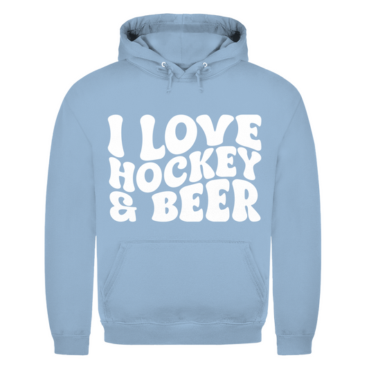Unisex Hoodie I LOVE HOCKEY & BEER