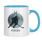 Tasse zweifarbig STERNZEICHEN PISCES / FISCH