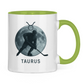Tasse zweifarbig STERNZEICHEN TAURUS / STIER