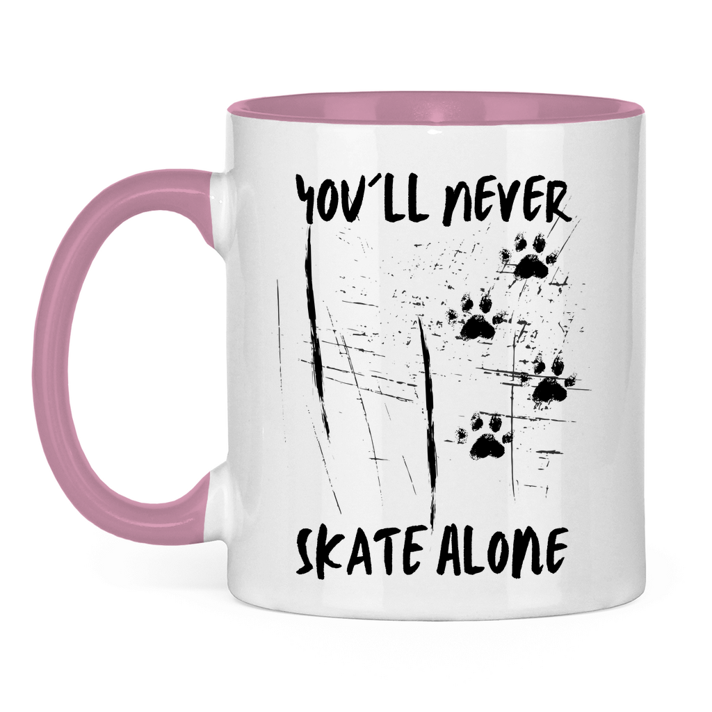 Tasse zweifarbig NEVER SKATE ALONE