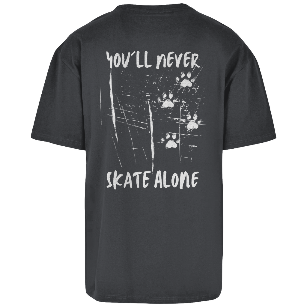 Oversize T-Shirt NEVER SKATE ALONE DOG (back)
