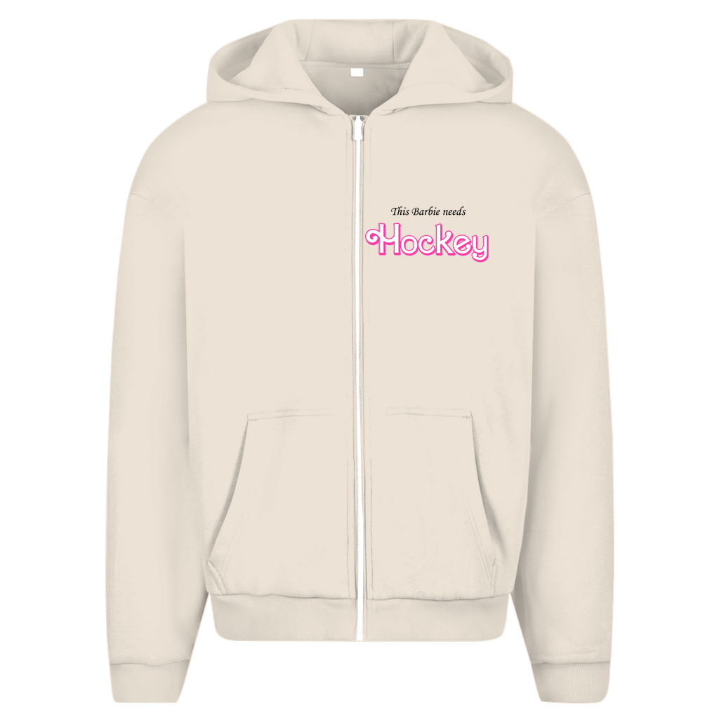 Oversize Zipper BARBIE NEEDS HOCKEY
