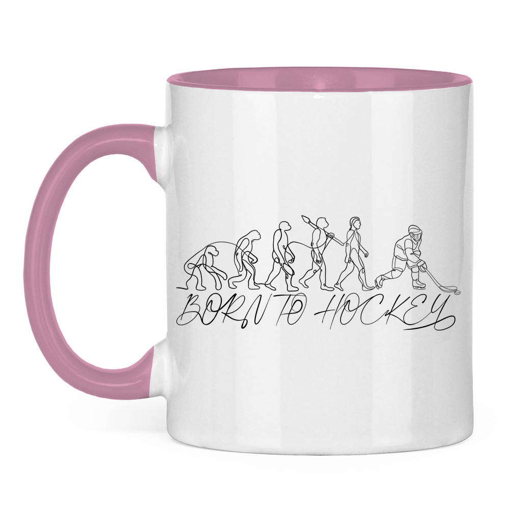 Tasse zweifarbig BORN TO HOCKEY EVULUTION
