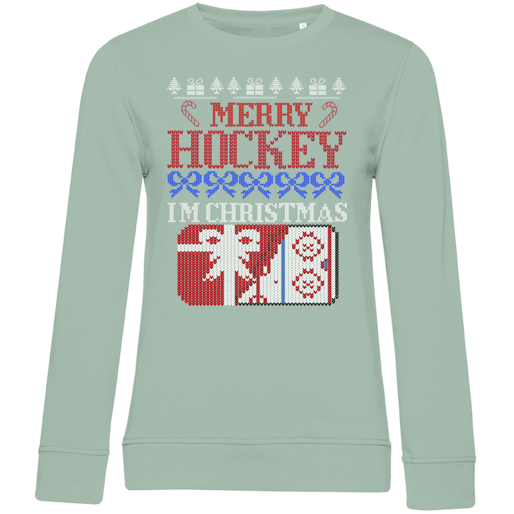 Ladies Sweatshirt UGLY CHRISTMAS MERRY HOCKEY