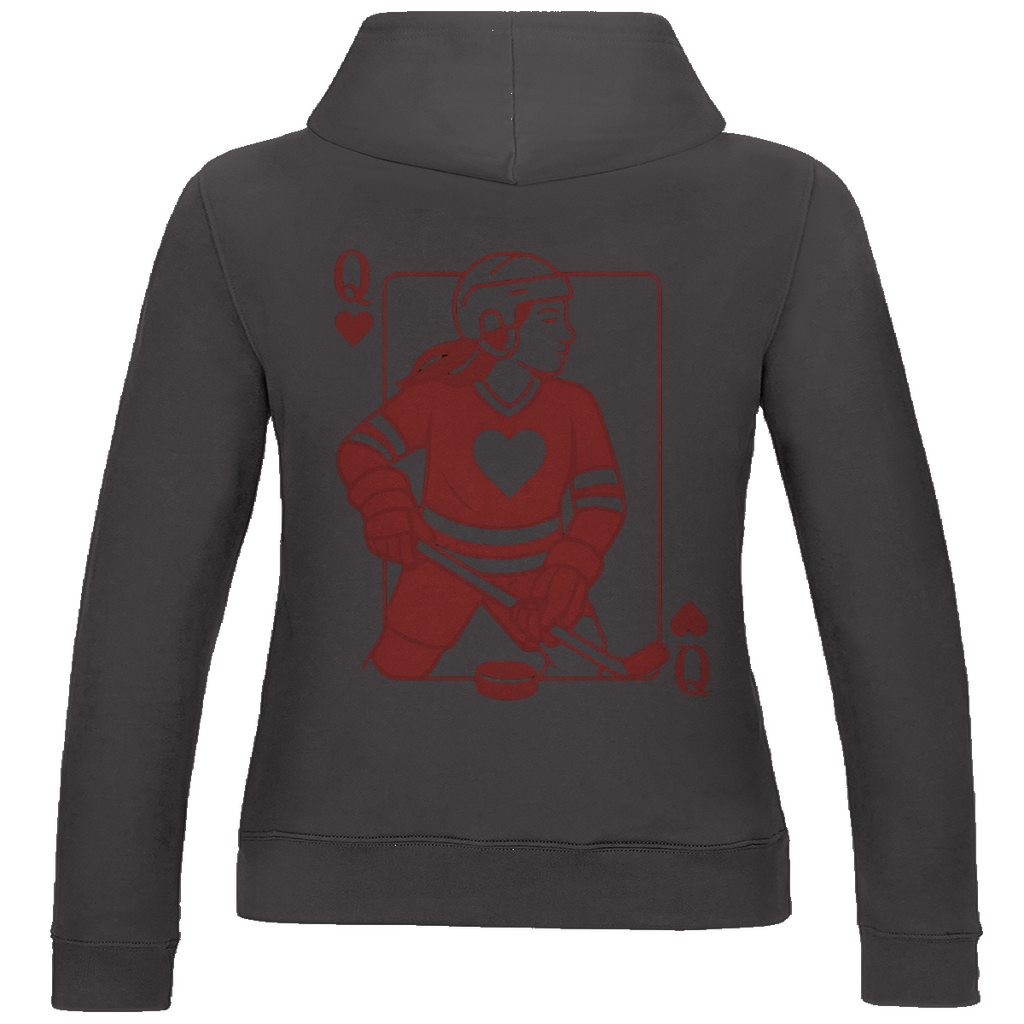 Ladies Hoodie  HOCKEY HERZKÖNIGIN (front&back)