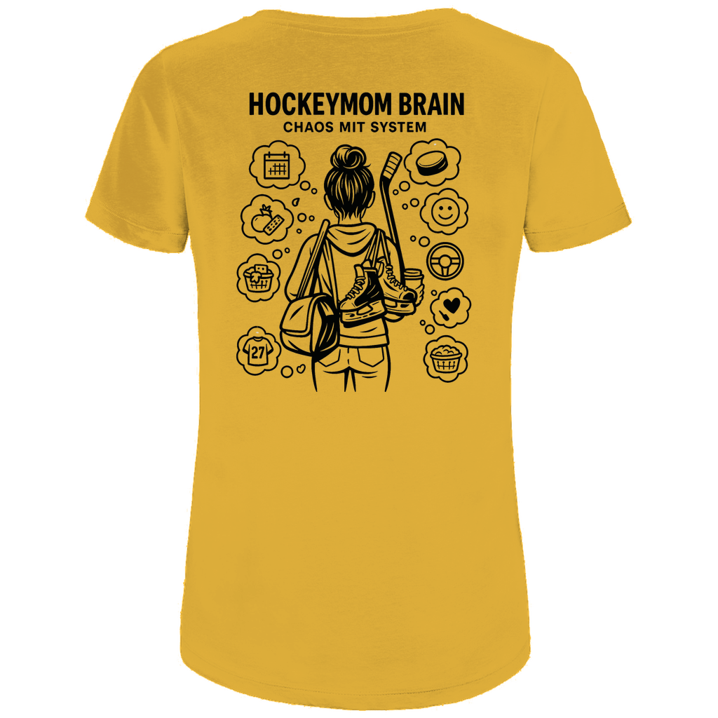 Ladies T-Shirt HOCKEYMOM BRAIN (front&back)