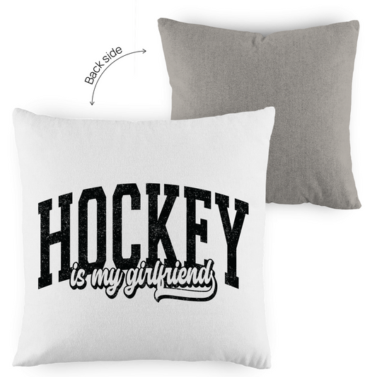 Kopfkissen zweifarbig HOCKEY IS MY GIRLFRIEND