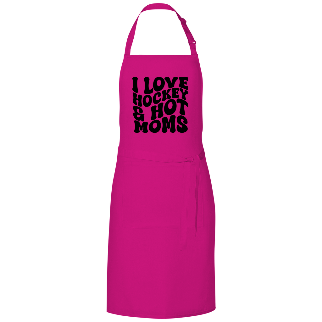 Grillschürze I LOVE HOCKEY & HOT MOMS