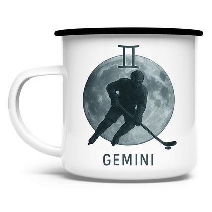 Emaille Tasse STERNZEICHEN GEMINI / ZWILLING